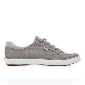 Womens Keds Center II Cotton Slub Sneakers 9 Grey